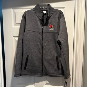 NWT Louisville Cardinals Men’s Full Zip Fleece Jacket Sz Large.